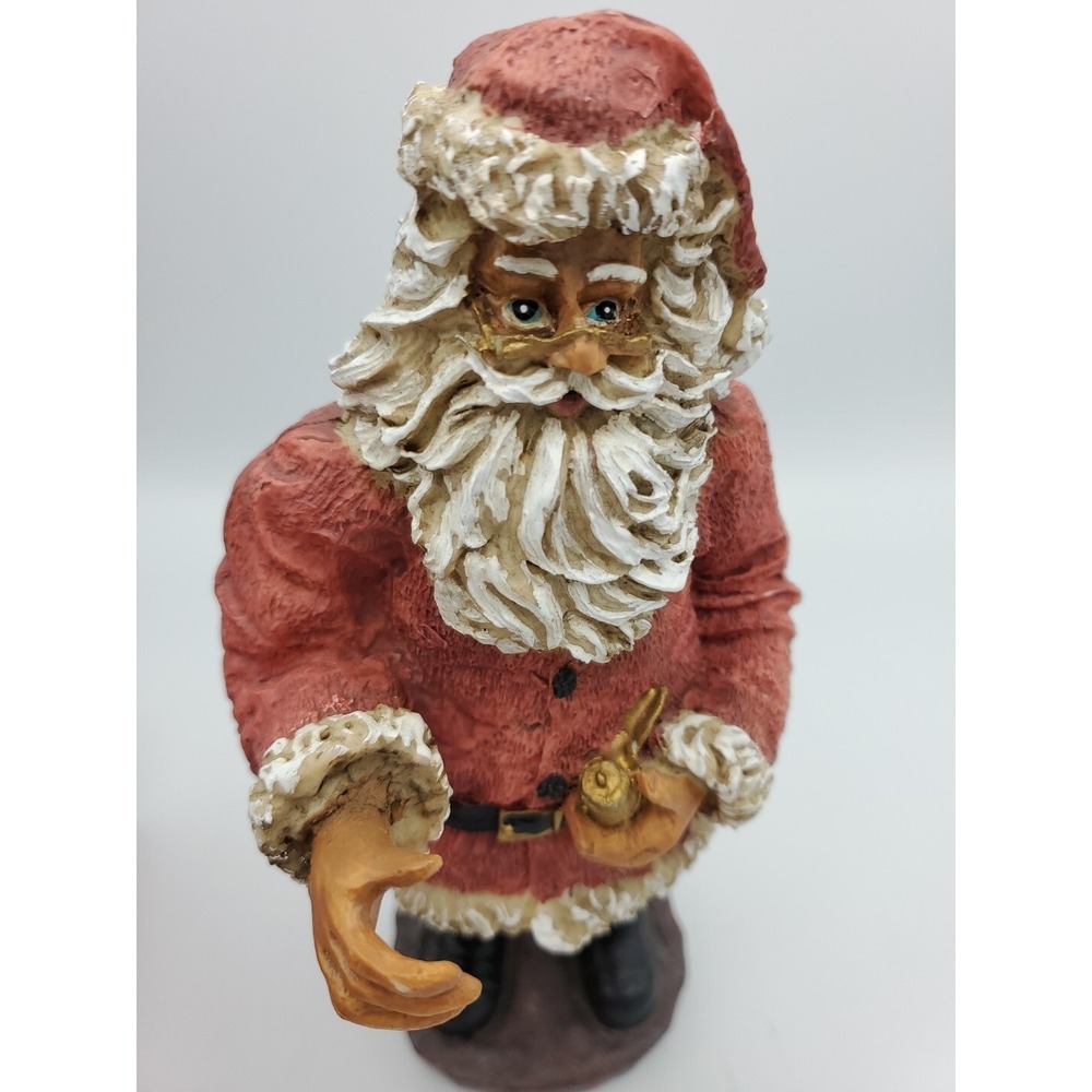 Vtg 1990 Santa Figure 10in Heavy Resin Windsor Collection Pipe in Hand Boxed